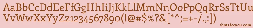 EnriquetaRegular Font – Brown Fonts on Pink Background