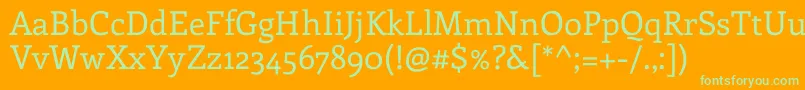 EnriquetaRegular Font – Green Fonts on Orange Background
