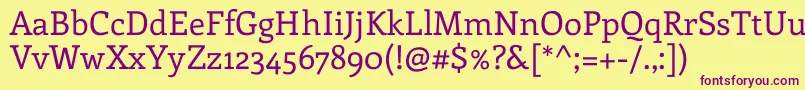 EnriquetaRegular Font – Purple Fonts on Yellow Background