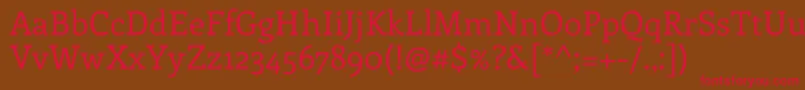 EnriquetaRegular Font – Red Fonts on Brown Background