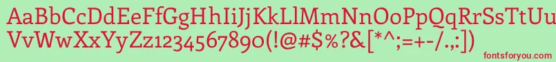 EnriquetaRegular Font – Red Fonts on Green Background