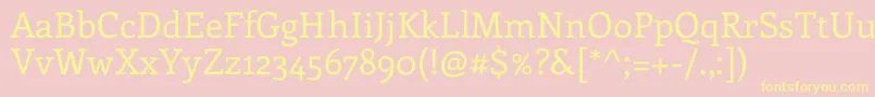 EnriquetaRegular Font – Yellow Fonts on Pink Background