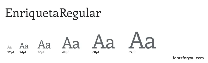 Размеры шрифта EnriquetaRegular