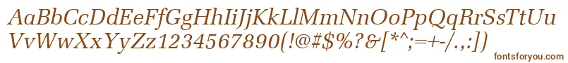 Шрифт MarseilleItalic – коричневые шрифты на белом фоне