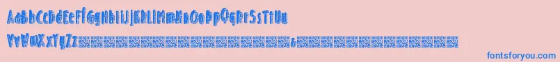 Sunsetbreak Font – Blue Fonts on Pink Background