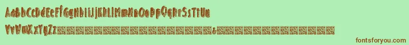 Sunsetbreak Font – Brown Fonts on Green Background