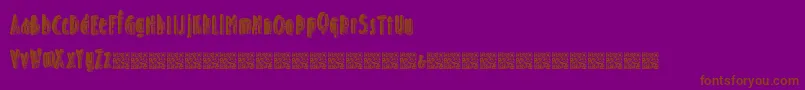 Sunsetbreak Font – Brown Fonts on Purple Background