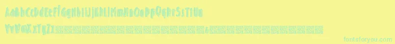 Sunsetbreak Font – Green Fonts on Yellow Background