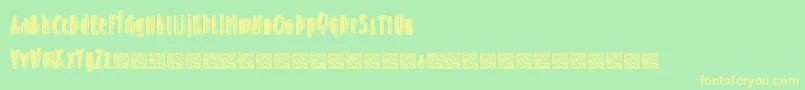 Sunsetbreak Font – Yellow Fonts on Green Background