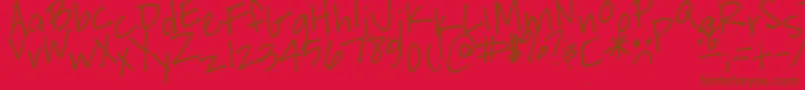 BMce Font – Brown Fonts on Red Background