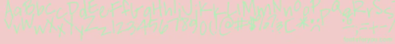 BMce Font – Green Fonts on Pink Background