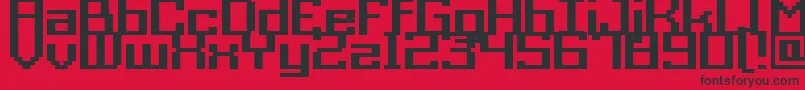 GrixelAcme9RegularBold Font – Black Fonts on Red Background