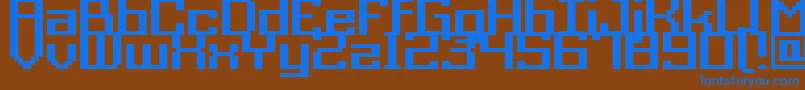Шрифт GrixelAcme9RegularBold – синие шрифты на коричневом фоне
