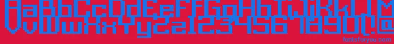 GrixelAcme9RegularBold Font – Blue Fonts on Red Background
