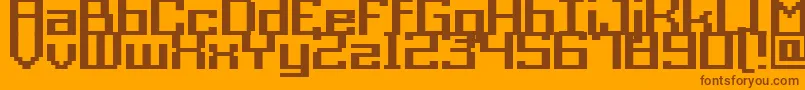 GrixelAcme9RegularBold Font – Brown Fonts on Orange Background