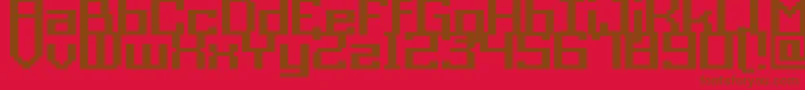GrixelAcme9RegularBold Font – Brown Fonts on Red Background