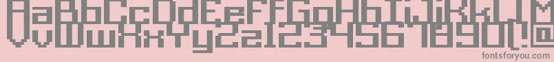 フォントGrixelAcme9RegularBold – ピンクの背景に灰色の文字