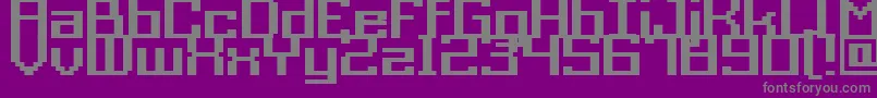 GrixelAcme9RegularBold Font – Gray Fonts on Purple Background