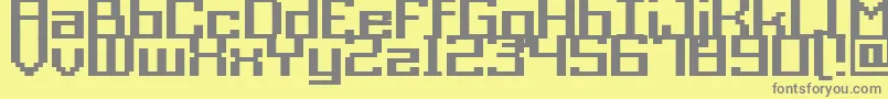 GrixelAcme9RegularBold Font – Gray Fonts on Yellow Background
