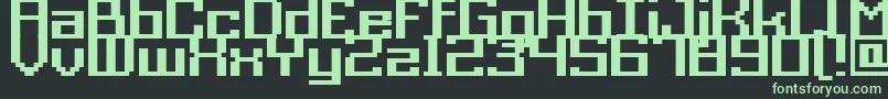 フォントGrixelAcme9RegularBold – 黒い背景に緑の文字