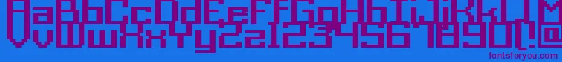 GrixelAcme9RegularBold Font – Purple Fonts on Blue Background