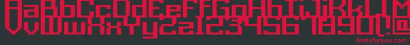 Подробнее о шрифте GrixelAcme9RegularBold Шрифт GrixelAcme9RegularBold – красные шрифты на чёрном фоне