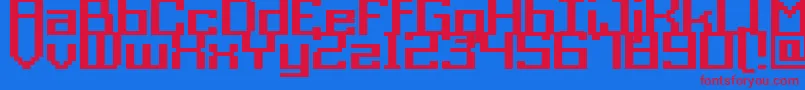 GrixelAcme9RegularBold Font – Red Fonts on Blue Background