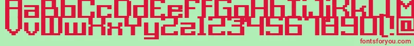 GrixelAcme9RegularBold Font – Red Fonts on Green Background