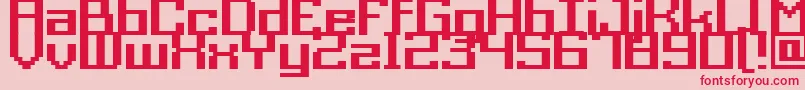 GrixelAcme9RegularBold Font – Red Fonts on Pink Background