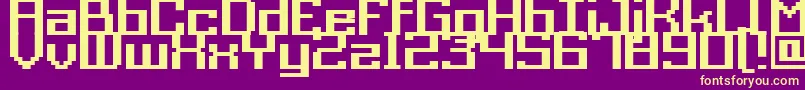 fuente GrixelAcme9RegularBold – Fuentes Amarillas Sobre Fondo Morado
