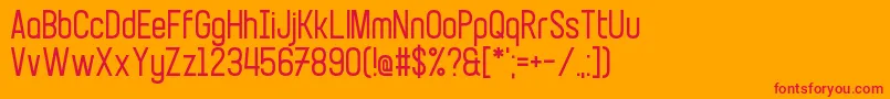 Beillingsday Font – Red Fonts on Orange Background