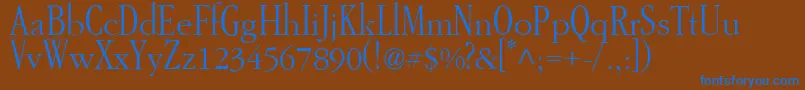 GarAMondtall Font – Blue Fonts on Brown Background
