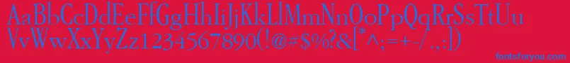 GarAMondtall Font – Blue Fonts on Red Background