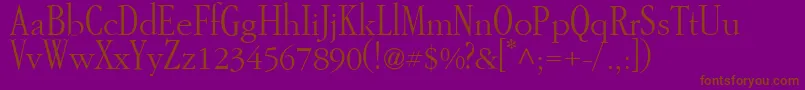 GarAMondtall Font – Brown Fonts on Purple Background