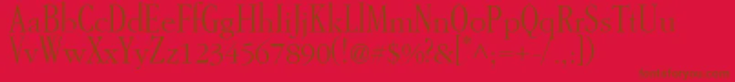 GarAMondtall Font – Brown Fonts on Red Background