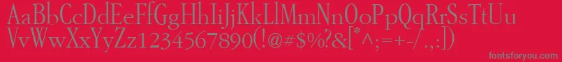 GarAMondtall Font – Gray Fonts on Red Background