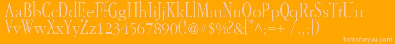 GarAMondtall Font – Pink Fonts on Orange Background