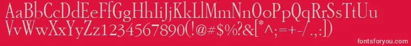 GarAMondtall Font – Pink Fonts on Red Background