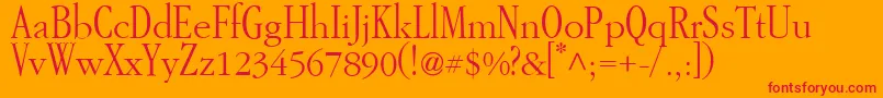 GarAMondtall Font – Red Fonts on Orange Background