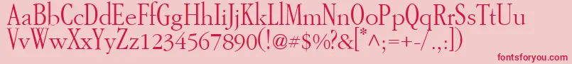 GarAMondtall Font – Red Fonts on Pink Background