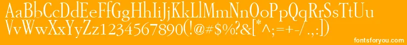 GarAMondtall Font – White Fonts on Orange Background