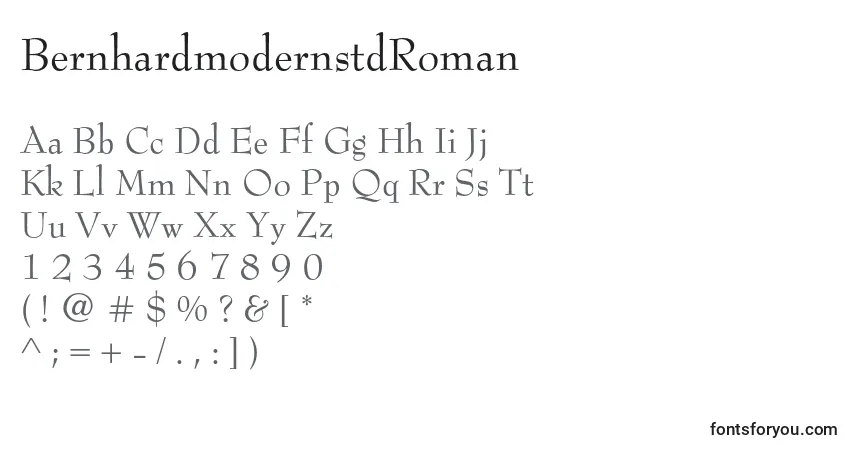 Fuente BernhardmodernstdRoman - alfabeto, números, caracteres especiales