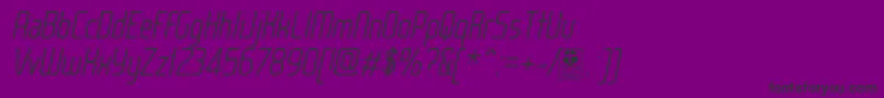 WoxModelistLightItalicDemo Font – Black Fonts on Purple Background