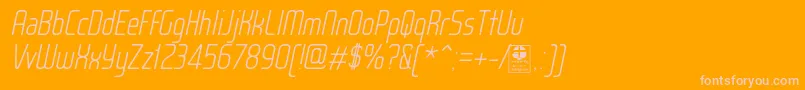 WoxModelistLightItalicDemo Font – Pink Fonts on Orange Background