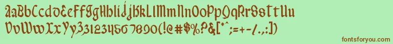 Valeriusc Font – Brown Fonts on Green Background