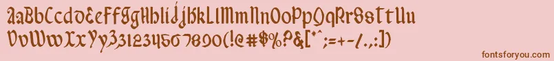 Valeriusc Font – Brown Fonts on Pink Background