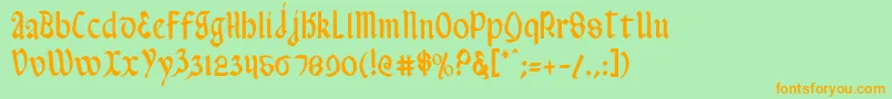 Valeriusc Font – Orange Fonts on Green Background