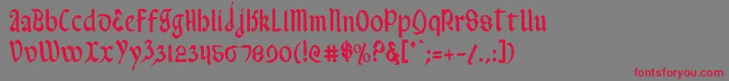 Valeriusc Font – Red Fonts on Gray Background