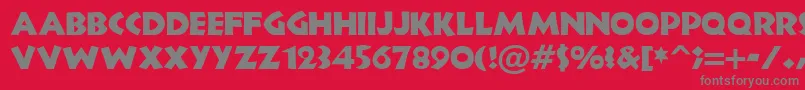 Newland Font – Gray Fonts on Red Background