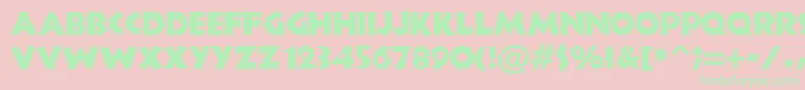 Newland Font – Green Fonts on Pink Background